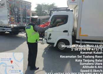 Satlantas Polres Tanjungbalai Patroli Sore Jelang Berbuka Puasa 