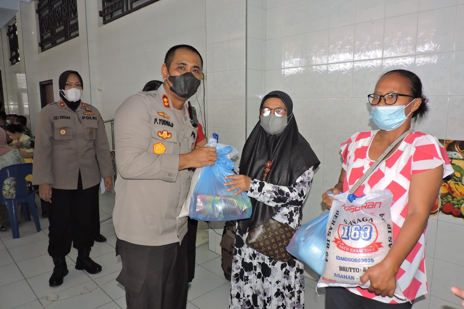 Hadiri Vaksinasi Massal di Yayasan Perguruan Diponegoro, Kapolres Asahan Berpesan ini
