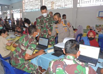 Hadiri Vaksinasi Massal di Yayasan Perguruan Diponegoro, Kapolres Asahan Berpesan ini