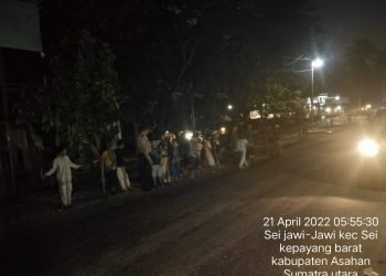 Personel Polsek Sei Kepayang Polres Asahan Patroli Asmara Subuh