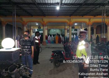 Polsek Prapat Janji Patroli Salat Tarawih serta Beri Imbauan Prokes di Mesjid dan Obyek Vital