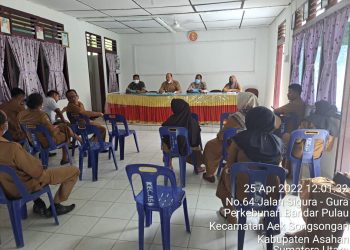 Polsek Bandar Pulau Polres Asahan Hadiri Rapat Persiapan Pilkades 2022