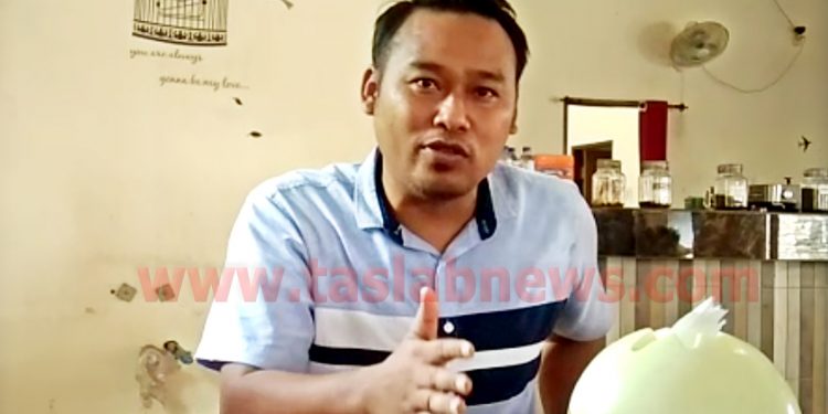 Anggota DPRD Asahan fraksi PDI-P, Parlindungan Manurung memberikan keterangan kepada kru media.