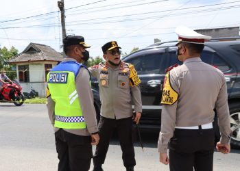Kapoldasu Pantau Langsung Arus Mudik di Kabupaten Asahan