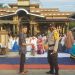 Personel Polsek Air Batu Polres Asahan Pengamanan Ibadah Sholat Idul Fitri 1443 H