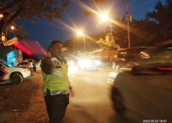 Kapolsek Kisaran Kota Atur Lalu Lintas H+2 Lebaran