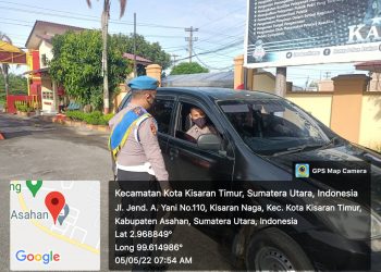 Sipropam Polres Asahan Lakukan Pengawasan Disiplin Protokol Kesehatan
