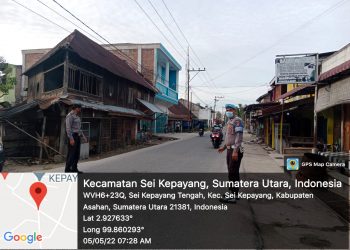 Polsek Sei Kepayang Gatur Lantas di Persimpangan Jalan