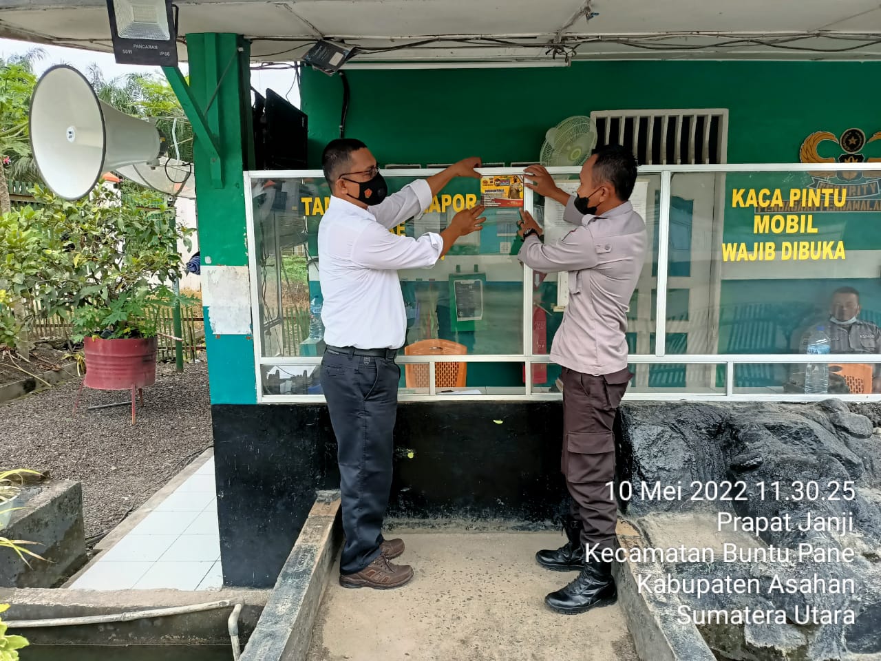 Kanit Reskrim Polsek Prapat Janji Kunjungi Kantor Security PTPN 3 Sei Silau Distrik III