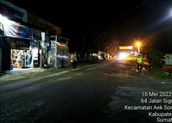 Personel Polsek Bandar Pulau Gelar Patroli untuk Antisipasi Tindak Pidana di Malam Hari