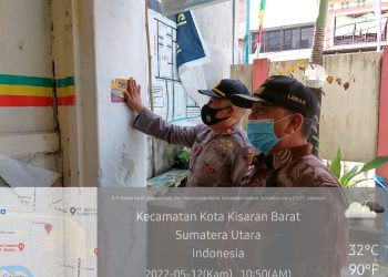 Perdonel Polres Asahan Sampaikan Pesan Edukasi dan Himbauan Prokes