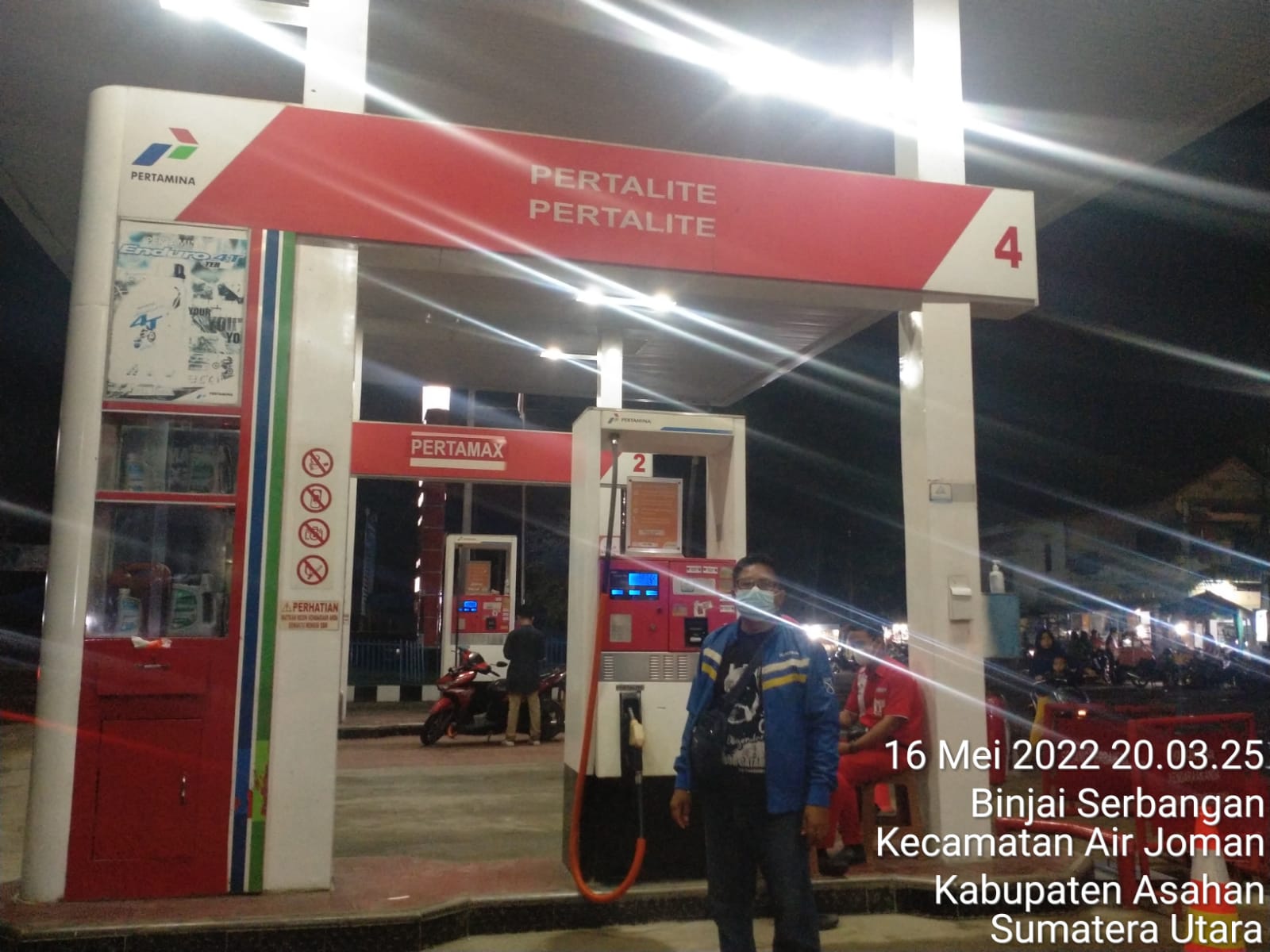Personel Polsek Air Joman Polres Asahan Monitoring ke SPBU Simpang Butong