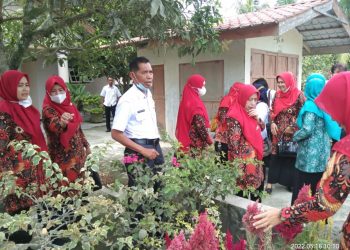 Ketua TP PKK Asahan Lakukan Pembinanaan Lomba LBS di Desa Meranti