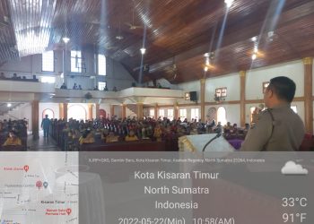 KBO Sat Samapta Polres Asahan Giat Komidamas di Gereja HKBP 