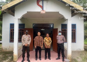 Personel Polsek Bandar Pulau Polres Asahan Patroli Pengamanan Ibadah Kenaikan Isa Almasih