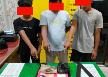 Tiga Pria Pengedar Narkotika di Bagan Asahan Diringkus