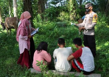 Bhabinkamtibmas Polsek Kota Kisaran Minta Anak-anak Untuk Lebih Giat Membaca