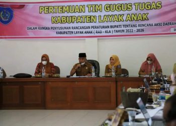 Pemkab Labuhanbatu Gelar Rapat Penyusunan Rancangan Peraturan Bupati RAD-KLA Tahun 2022-2026