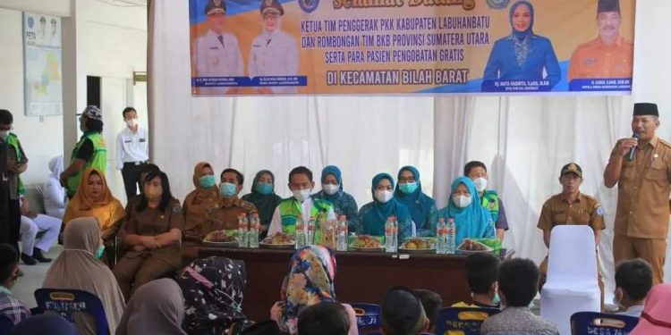 TP.PKK Kabupaten Labuhanbatu Gelar Baksos Pengobatan Gratis