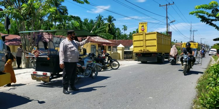 Personel Polsek Sei Kepayang Gelar Pengaturan Lalulintas  