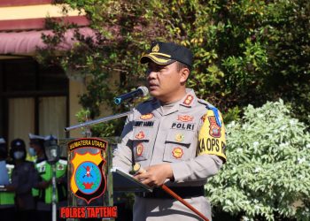 Polres Tapteng Gelar Apel Pasukan Operasi Patuh Toba 2022