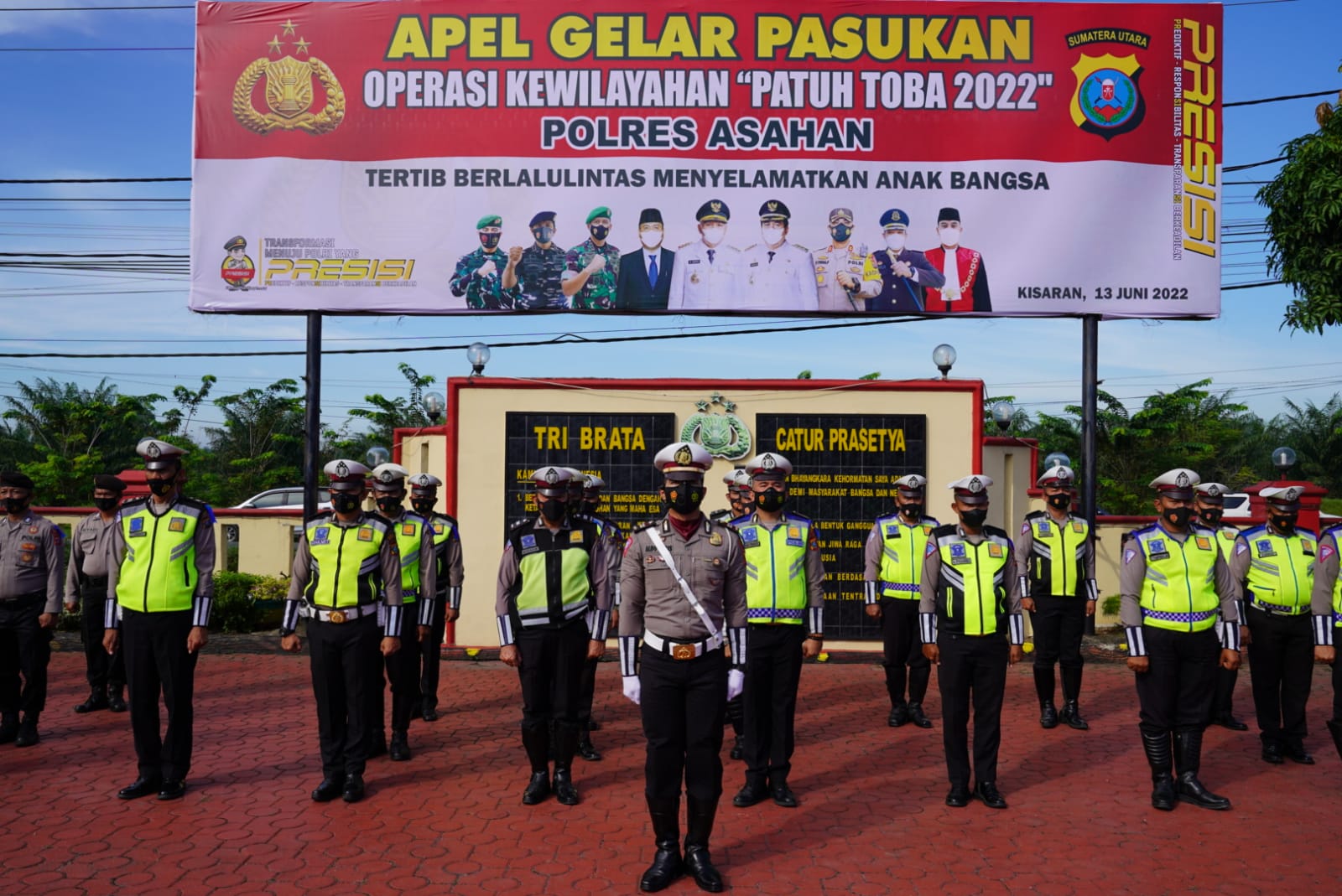 Ini Pesan Wakapolres Asahan saat Pimpin Apel Gelar Pasukan Ops Toba 2022