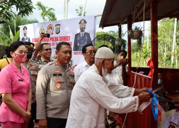 Polres Tapteng Bedah Rumah Warga Kurang Mampu