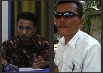 Ketua BEM STPS, Wali Oktavianus (kiri) dan Ketua Tim Investigasi Bara JP Sibolga, Hotma Purba (kanan).