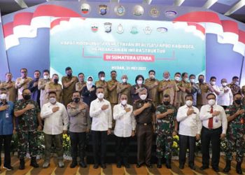 Bupati dan Forkopimda Asahan Ikuti Rakor Percepatan Realisasi APBD Kabupaten/Kota dan Pembangunan Infrastuktur