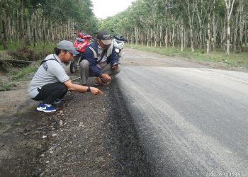 Warga Curiga Proyek Lanjutan Hotmix Jalan Martil Asahan Asal Siap