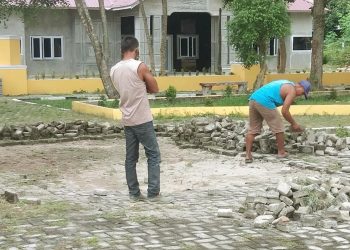 Proyek Rehab Taman Mahoni Dinas Lingkungan Hidup Asahan Tanpa Plang