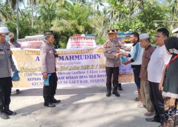 Bhabinkamtimas Polsek Air Joman Polres Asahan Qurban 1 Ekor Lembu