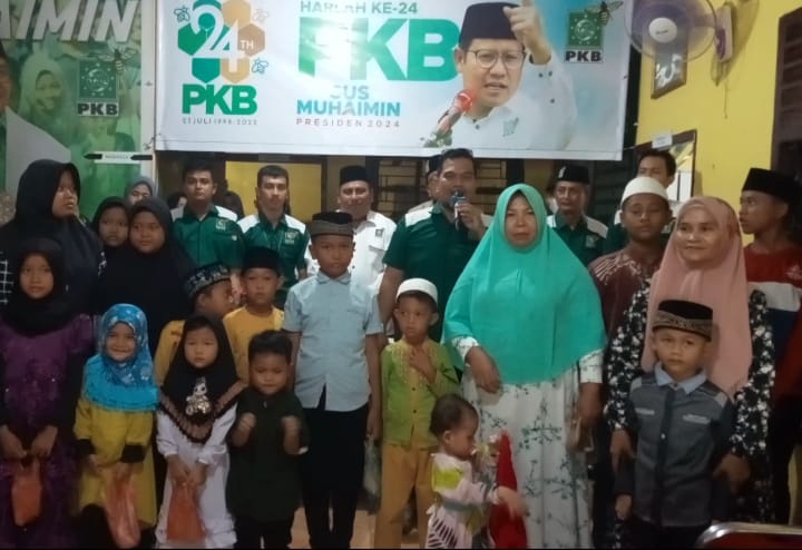 Sambut HARLA ke 24, DPC PKB Asahan Santuni Anak Yatim