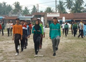 Sambut HUT RI ke 77, Paskibra Kecamatan Meranti Giat Berlatih