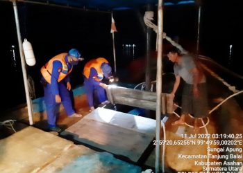 Cegah Masuknya PMI, Satpol Air Polres Tanjungbalai Periksa Kapal KM Tengku