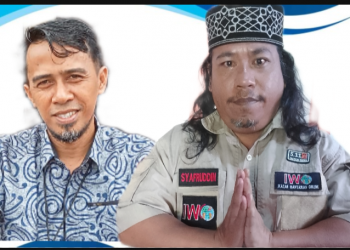 Ketua PWI Asahan Indra Sikumbang dan Ketua IWO Asahan-Batubara Syafruddin Yusuf