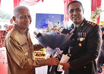 Bupati Asahan Ikuti Upacara Peringatan Hari Bhayangkara ke-76 Secara Virtual