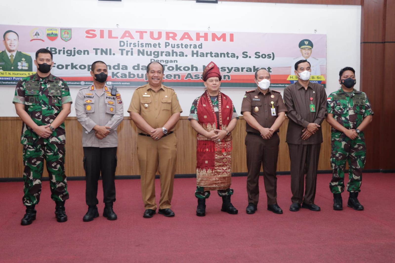 Bersama Wakil Bupati, Kapolres Asahan Terima Kunjungan Kerja Brigjen TNI Tri Nugraha Hartanta