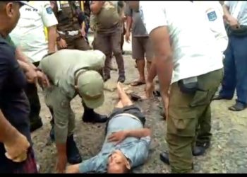 Bersitegang Dengan Satpol PP, Pemilik UD Budi Jaya Dilarikan Ke Rumah Sakit