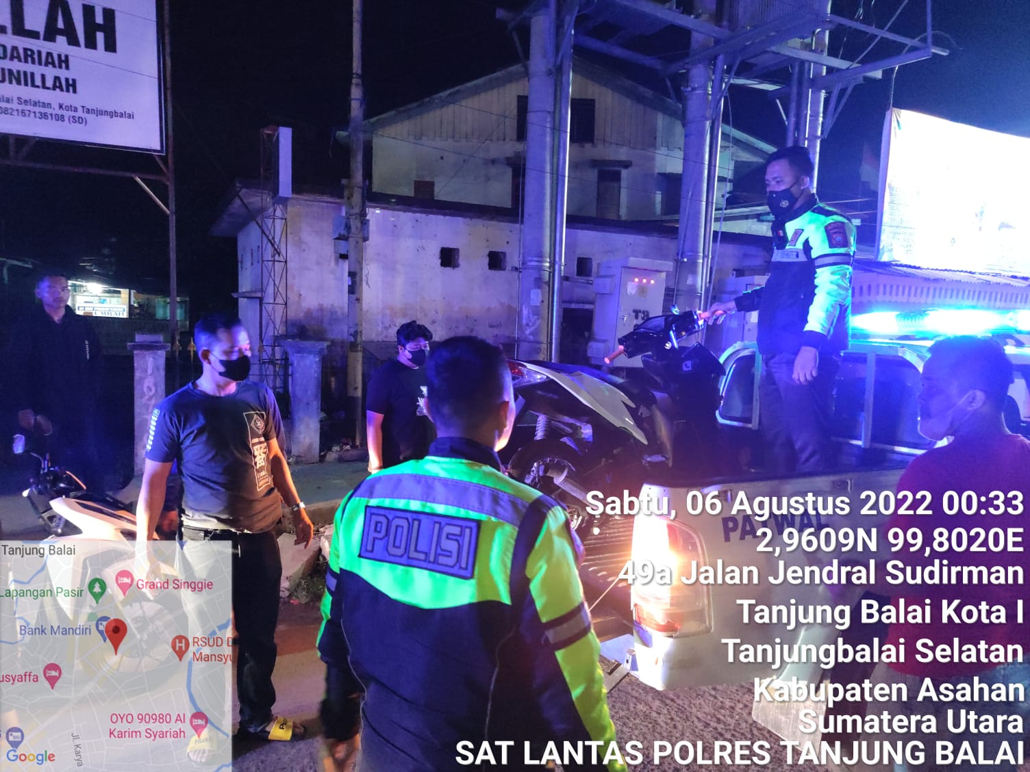 Antisipasi Balap Liar dan Ugal-ugalan, Satlantas Polres Tanjungbalai Laksanakan Penjagaan dan Patroli
