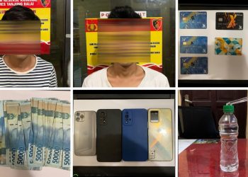 Dua tersangka penipuan bersama barang bukti