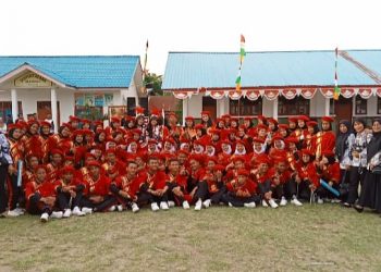 Drum Band Yayasan Pendidikan Daerah Meranti Meriahkan HUT ke 77 Kemerdekaan RI