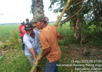 Antisipasi Beteng Sungai Pecah, Pemdes Serdang Gelar Gotong Royong
