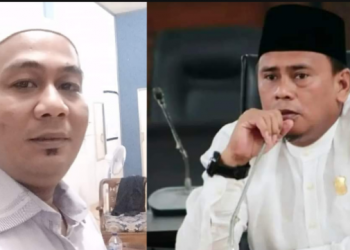 Sekjen DPP Bara Api Afifuddin (kiri), Ketua Komisi C DPRD Tanjungbalai Martin Chaniago