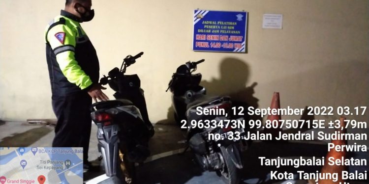 Satlantas Polres Tanjungbalai Tindak Tegas Aksi Balap Liar dan Ugal - Ugalan