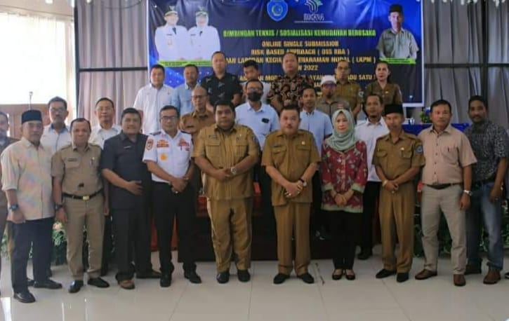 Sekdakab Labuhanbatu Ir Muhammad Yusuf bersama sejumlah Kepala OPD Labuhanbatu.