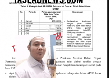 Sekjen DPP Bara Api Afifuddin dan data temuan BPK soal nota palsu pembelian BBM.