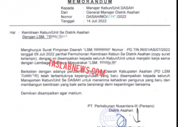 Teken MoU Dengan Salahsatu LSM, Pj GM PTPN III Distrik Asahan Langgar Perjanjian Kerja Bersama Antar Direksi