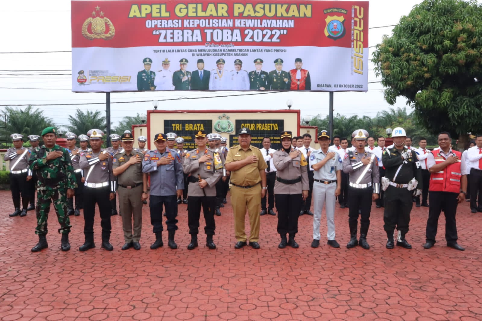 Wabup Asahan Taufik ZA dicara apel operasi zebra