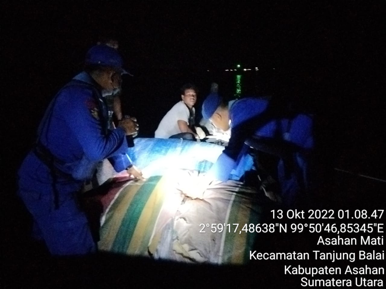 Kapal Nelayan Tanpa Nama Dihadang Patroli Satpolair Polres Tanjungbalai 